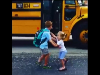 sister meets her brother every day from school